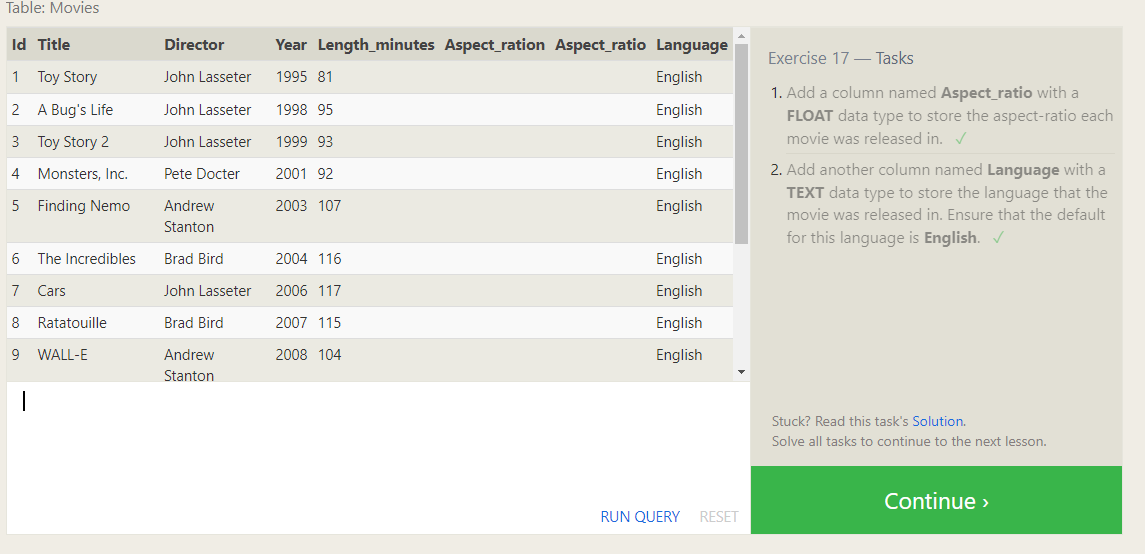 SQL Bolt 10